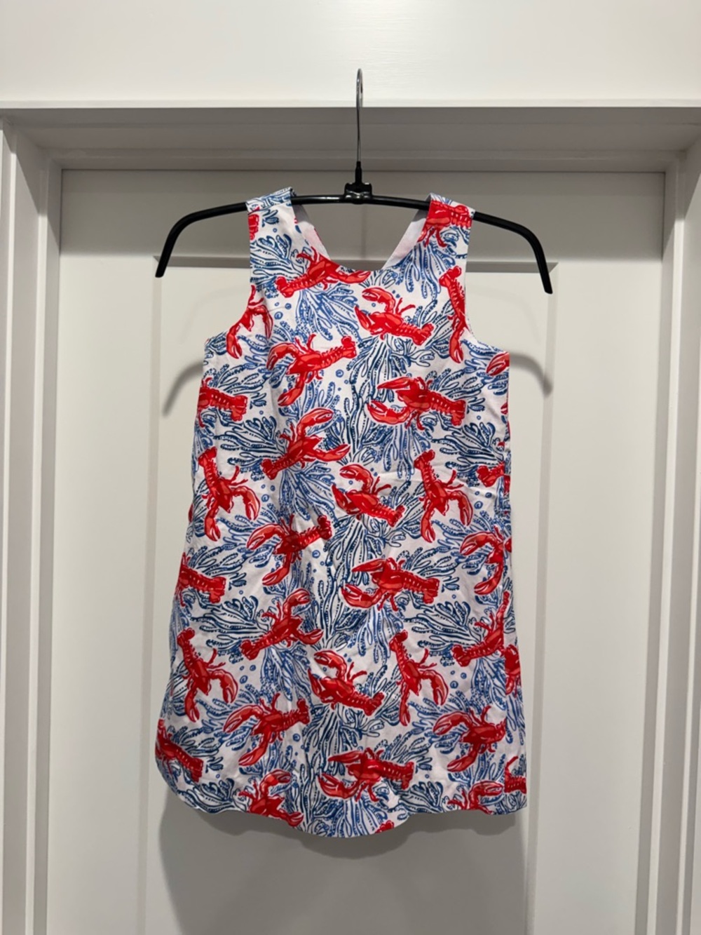 Tommy Bahama Red and Blue Lobster Print Kids Dress